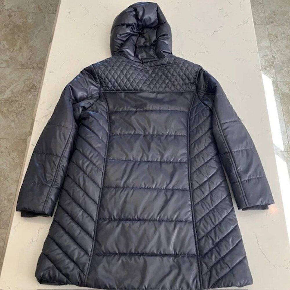 Mossimo Women's Long Black Hooded Puffer Coat Black Size XL Extra Large - Picture 2 of 11